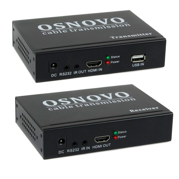 TLN-HiKM2+RLN-HiKM2 Комплект для передачи HDMI, 2хUSB(клавиатура+мышь) и ИК управления по сети Ethernet