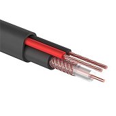 (01-4215) Кабель для видеонаблюдения КВК-П-2 + 2х0,50мм² (CCA), 200м., черный, OUTDOOR PROCONNECT