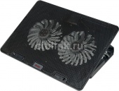 Подставка для ноутбука Buro BU-LCP156-B214H 15.6"355x255x30мм 2xUSB 2x 140ммFAN 900г металлическая с