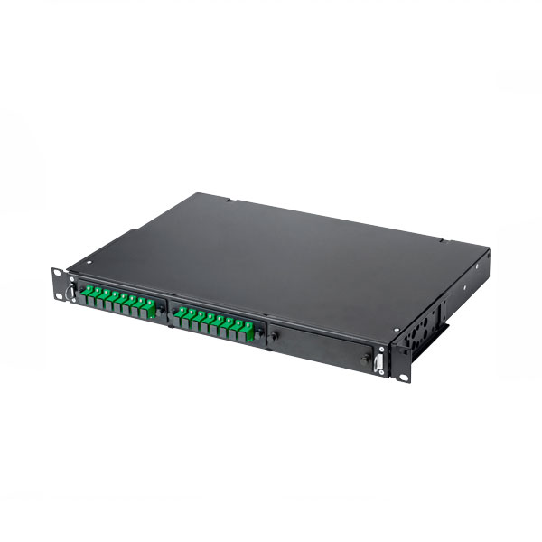 (ЛЮ-КТП-1Р16.91.SCA.19) Кросс КТП, выдвижной, полный комплект, SC/APC, SM 9/125 OS2, 16 портов, 1U, цвет черный