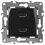 12-4110-06 ЭРА Устройство зарядное USB, 230В/5В-2100мА, IP20, Эра12, чёрный (6/60/1920) (Б0027496)