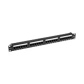 (02-0031) Панель коммутационная с кабельным органайзером 19", 1U, 24 порта, UTP, RJ-45, CAT 5e REXANT PRO