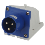 Вилка ЭРА VS-16-2P-PE-IP44 стационарная 513 2Р+РЕ 16А 220В IP44 (Б0032855)