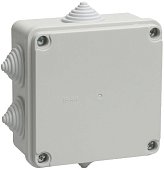 (UKO11-100-100-050-K41-44) Коробка КМ41233 распаячная для о/п 100х100х50 мм IP44 (RAL7035, 6 гермовводов)
