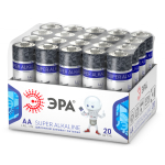 Батарейки ЭРА LR6-20 bulk SUPER Alkaline (20/480/69120) (Б0054623) Батарейки ЭРА LR6-20 bulk SUPER Alkaline (20/480/69120) (Б0054623)