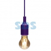 (11-8887) Патрон E27 силиконовый со шнуром 1 м фиолетовый REXANT