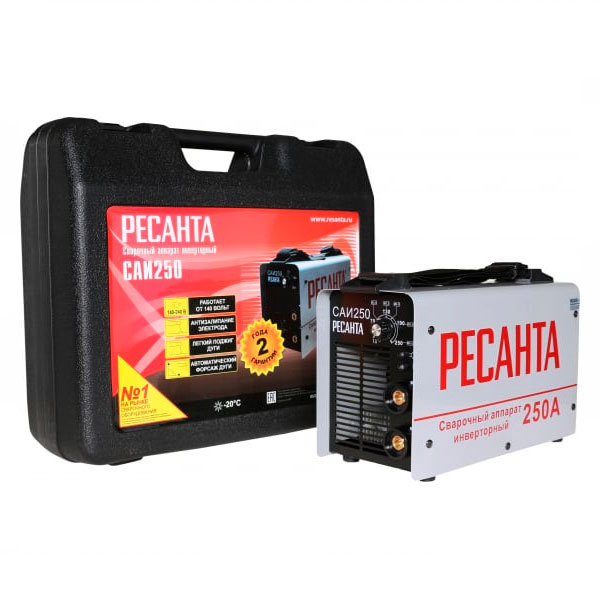 Инверторный сварочный аппарат в кейсе Ресанта САИ 250