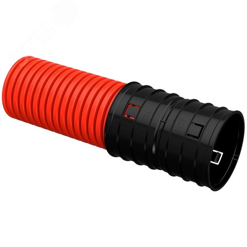 (ET-TG13-212-125-D57-K04) ELASTA Труба гофрированная двустенная жесткая ПНД d=125мм красная (5,7м) IEK