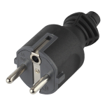 Вилка ЭРА V4(B) c заземлением 16A прямой ввод черная (Б0019189)