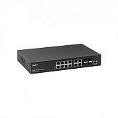 SKAT PoE-M-8G-4G-4S управляемый L2+ коммутатор PoE Plus, 150Вт, порты: 8-Ethernet, 4-Uplink, 4-SFP (4090)