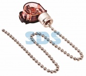 (32-0101) Выключатель для настенного светильника с цепочкой 270 мм,  silver  REXANT