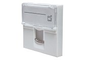 (10-0301-1) Лицевая панель 1 порт (45х45, Keystone, шторка, откидное маркировочное окно) (DIY)