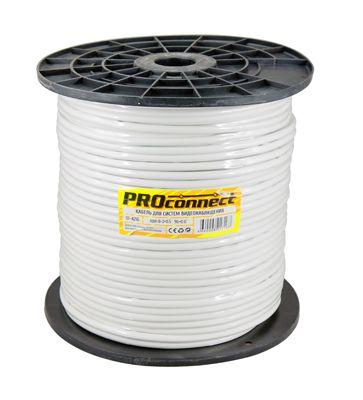 (01-4216) Кабель для видеонаблюдения KBK-B-2 + 2х0,50мм² (CCA), (96), 200м., белый PROCONNECT (01-4216) Кабель для видеонаблюдения KBK-B-2 + 2х0,50мм² (CCA), (96), 200м., белый PROCONNECT