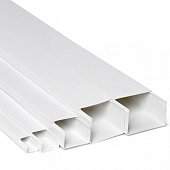 Кабель-канал 60x40 двойной замок, белый (18 м/уп) ПожТехКабель (509-001)