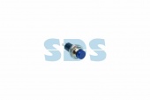 (36-3332) Выключатель-кнопка  металл 220V 2А (2с) (ON)-OFF  Ø10.2  синяя  Mini  REXANT