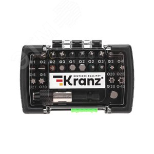 (KR-92-0464) Набор бит с магнитным держателем, пластиковый кейс, 32 шт KRANZ
