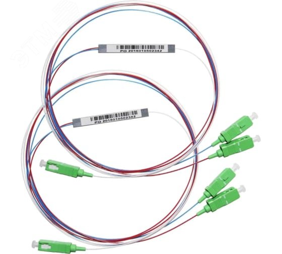 (09-0414-2) PLС сплиттер 1х2, 0.9мм, гильза, SC/APC уп. 2шт. (09-0414-2) PLС сплиттер 1х2, 0.9мм, гильза, SC/APC уп. 2шт.