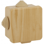 Распаячная коробка ЭРА KOR-100-100-50-8g-P открытой установки сосна 100х100х50мм с гермовводами 8 вх. IP54 (Б0043223)