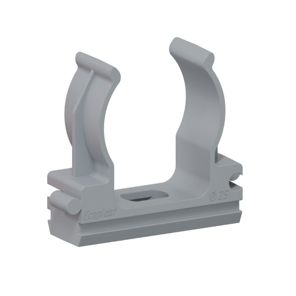 (49725-50GR) Клипса для аспирационной системы D25мм, АБС, цвет серый Экопласт