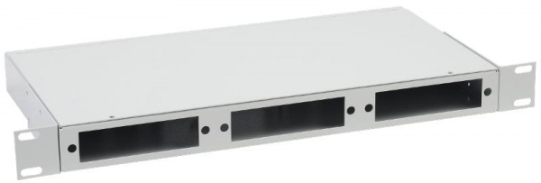 (FOBX24-1U-000) ITK 1U Оптический распределительный кросс до 24 портов (без планок, под 8п-3шт)