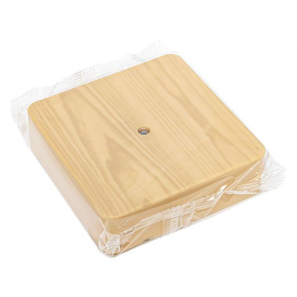 (plc-kmr-030-032-s) Коробка разветвительная KMP-030-032 (100х100х28)  светлое дерево EKF PROxima