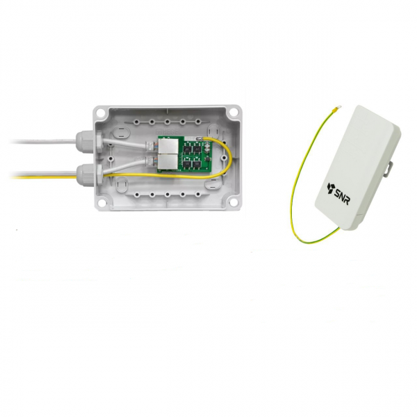(SNR-DROZD-IP54) Универсальная, морозостойкая, гигабитная, POE грозозащита "Дрозд" IP54