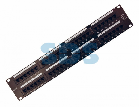 (04-0022) REXANT Патч-панель 19", 2U, 48 портов RJ-45, категория 5e