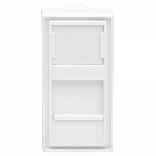 (10-0319-1) Лицевая панель 1 порта (45х22,5, Keystone, шторка) (DIY)