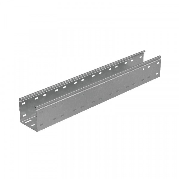 (LPEplus100-100-0.8-2500 INOX304) Лоток перф. 100х100х0,8 L2500 мм "Стандарт ПЛЮС" INOX304