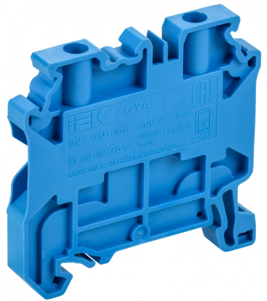 (AF-CT30-00-K03-004-EX) ARMAFIX Колодка клеммная CY4 винтовая 4мм2 проходная серая Ex IEK