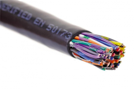 Eurolan 19M-U5-79BL Кабель витая пара категории 5, U/UTP, 25 пар, нг(A)-HF, внешней/внутренней прокладки, черный