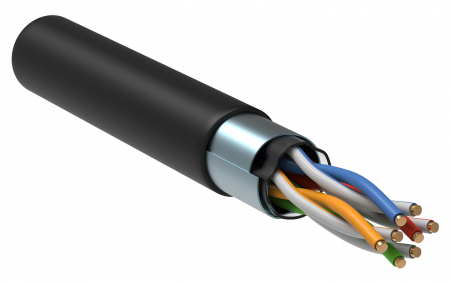 (LC3-C604-339) ITK Витая пара F/UTP кат.6 4х2х23AWG LDPE черный (305м)