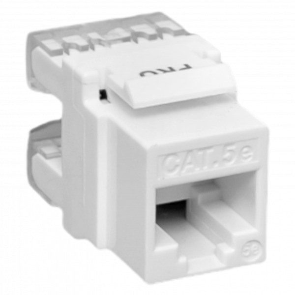 (TRP-KSTN-180D-5EUTP-WH) Модуль Keystone TERACOM PRO Cat.5E RJ-45 неэкранированный 110 IDC 180 градусов белый