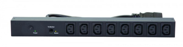 Eurolan 60A-64-54-08BL Блок распределения питания базовый PRO 1U 10/230, 8 С13