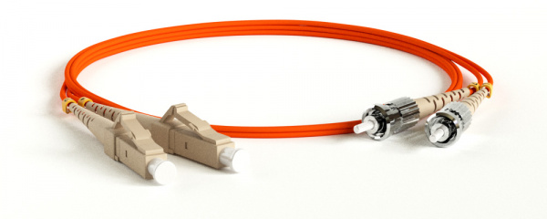 (250453)Hyperline FC-D2-50-LC/PR-ST/PR-H-1.5M-LSZH-OR Патч-корд волоконно-оптический (шнур) MM 50/125, LC-ST, 2.0 мм, duplex, LSZH, 1.5 м