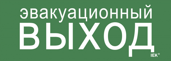 (LPC10-1-28-10-EVV) Этикетка самоклеящаяся 280х100мм "Эвакуационный выход" IEK