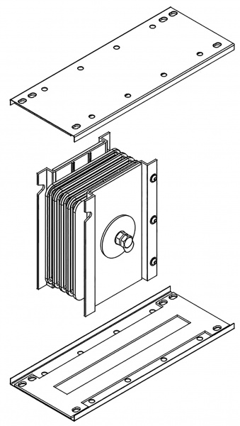 (LB-0630A4-25-F-J) LINEBAR Блок соединительный 630А Al 3L+N+PER некрашеный IP55 IEK