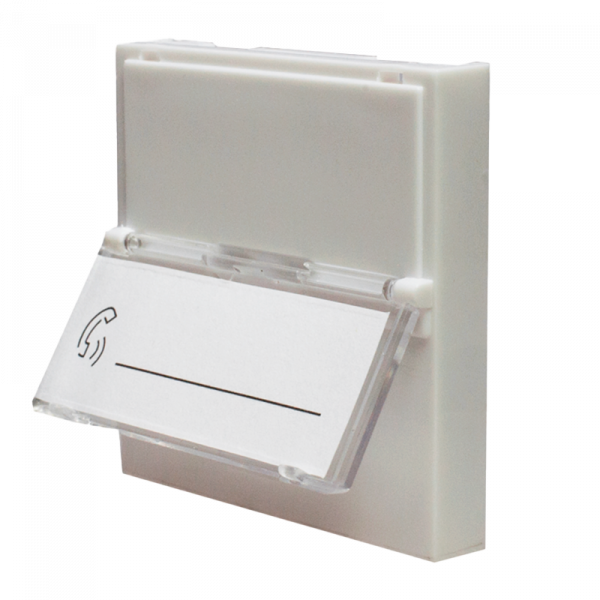 (10-0301-1) Лицевая панель 1 порт (45х45, Keystone, шторка, откидное маркировочное окно) (DIY)