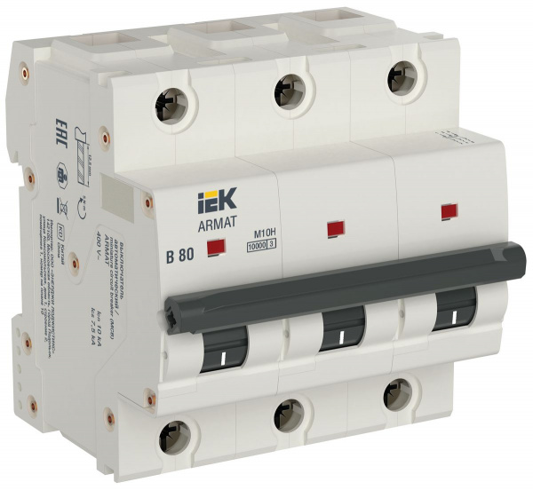 (AR-M10H-3-B080) ARMAT Автоматический выключатель M10H 3P B 80A IEK