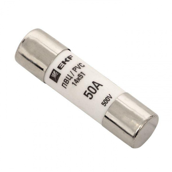 (pvc-14x51-50) Плавкая вставка цилиндрическая ПВЦ (14х51)  50А EKF PROxima