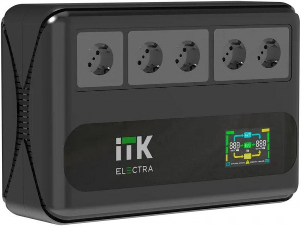 (ELT5-600VA-1-001) ITK ELECTRA LT5 ИБП (UPS) 600ВА/360Вт LCD с АКБ 1х7AH