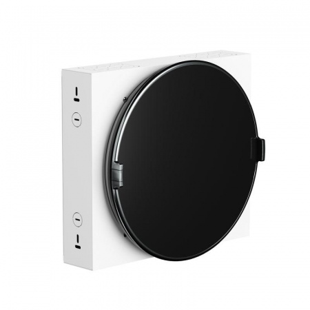 (artshell-r-16p-cb) Корпус ArtShell Round встраиваемый силовой круглый 16 модулей, чёрная дверь из закаленного стекла EKF