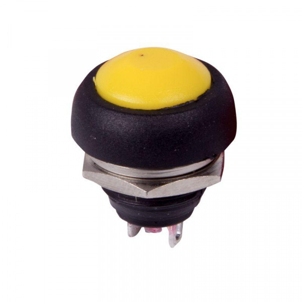 (36-3052) Выключатель-кнопка 250V 1А (2с) (ON)-OFF Б/Фикс желтая Micro REXANT