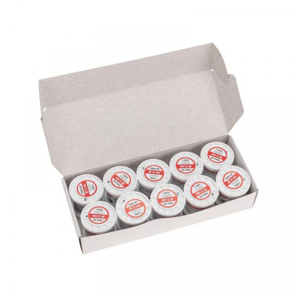 (09-3173) Припой с канифолью ПОС-61, 100г, Ø2мм, (олово 61%, свинец 39%), катушка REXANT