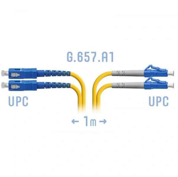 (SNR-PC-LC/UPC-A-1m) Патчкорд оптический LC/UPC SM G.657.A1 1 метр