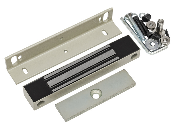 ML-100K Замок электромагнитный с уголком, цвет Серебряный металлик