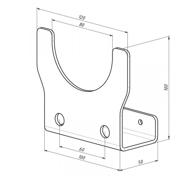 (38-0655) Держатель для угловых шлифмашинок до 125мм, настенный, черный REXANT