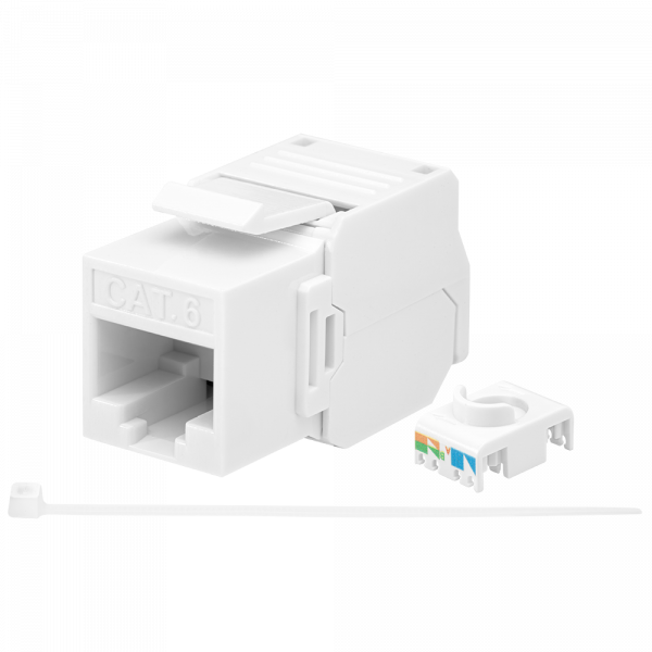 (10-0342-1) Keystone Jack 8P8C (RJ-45) UTP Cat.6 заделка без инструмента 180° (DIY)
