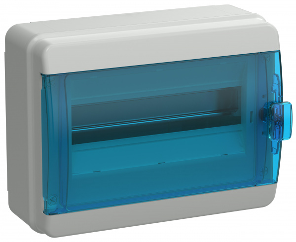 (TF5-KP72-N-12-65-K03-K07) TEKFOR Корпус пластиковый КМПн-12 IP65 синяя прозрачная дверь IEK