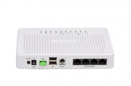 (NTU-MD500P) NTU-MD500P, 1 порт GPON, 4 порта LAN 10/100/1000Base-T с поддержкой PoE, 220V AC